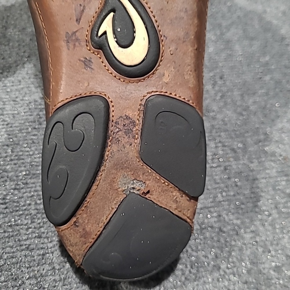 Olukai Men's Ohana Brown Leather Lace Up Convertible‎ Loafers Size US 11 - Picture 12 of 14
